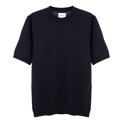 Norse Projects Rhys Cotton Linen T-Shirt Dark Navy N45-06007187 Degli Uberti